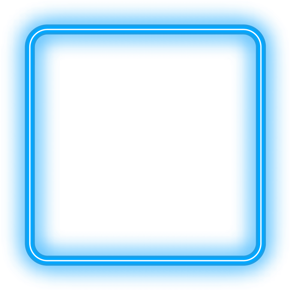 Blue Neon Square 